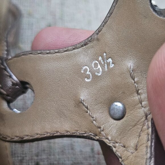 Tod's Women Sandal Brown Leather Upper Flat Shoes Made in Italy Size 39.5 - Picture 15 of 16